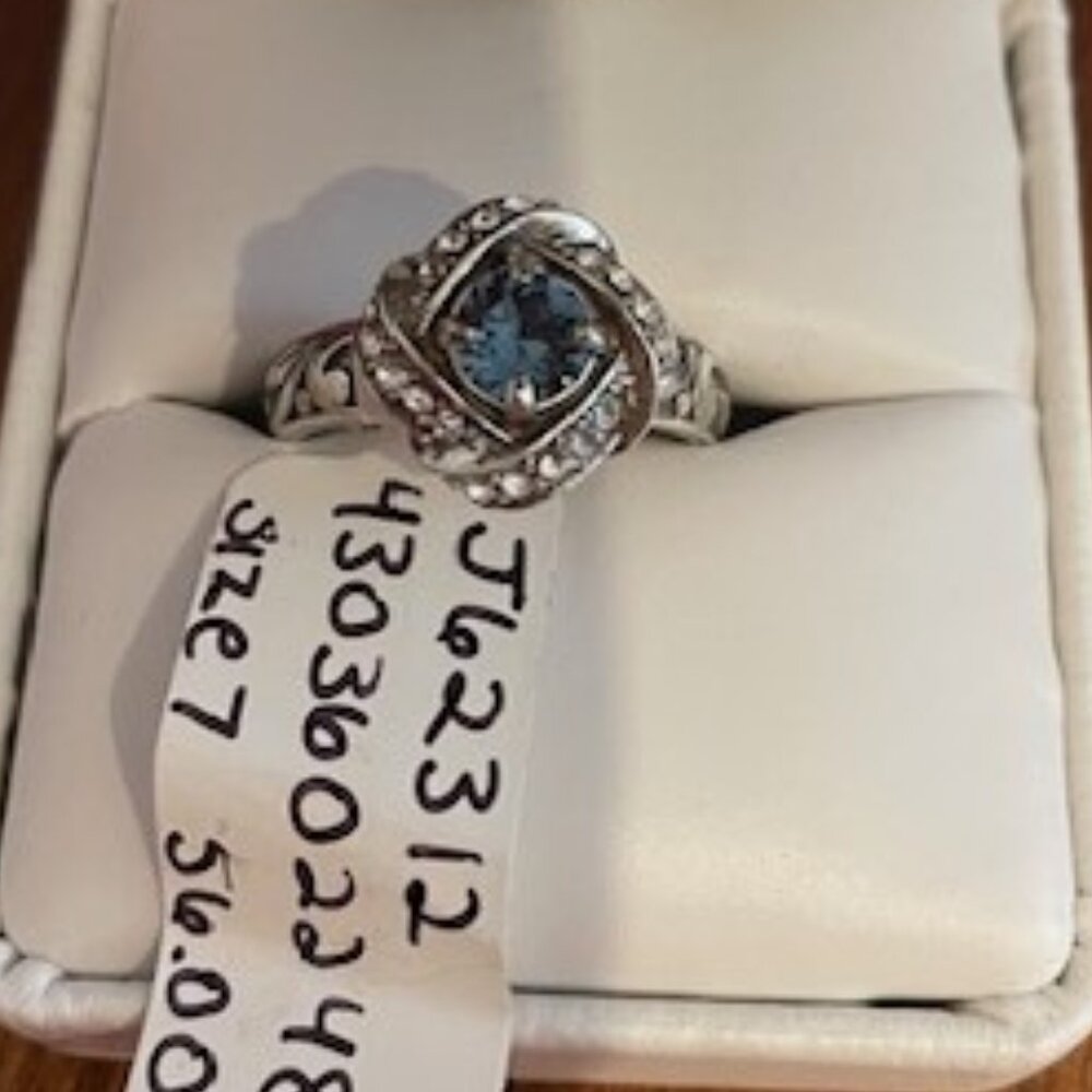 Brighton Blue Crystal Eternity Knot ring